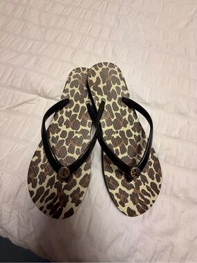 Tory Burch flip flops, worn once.